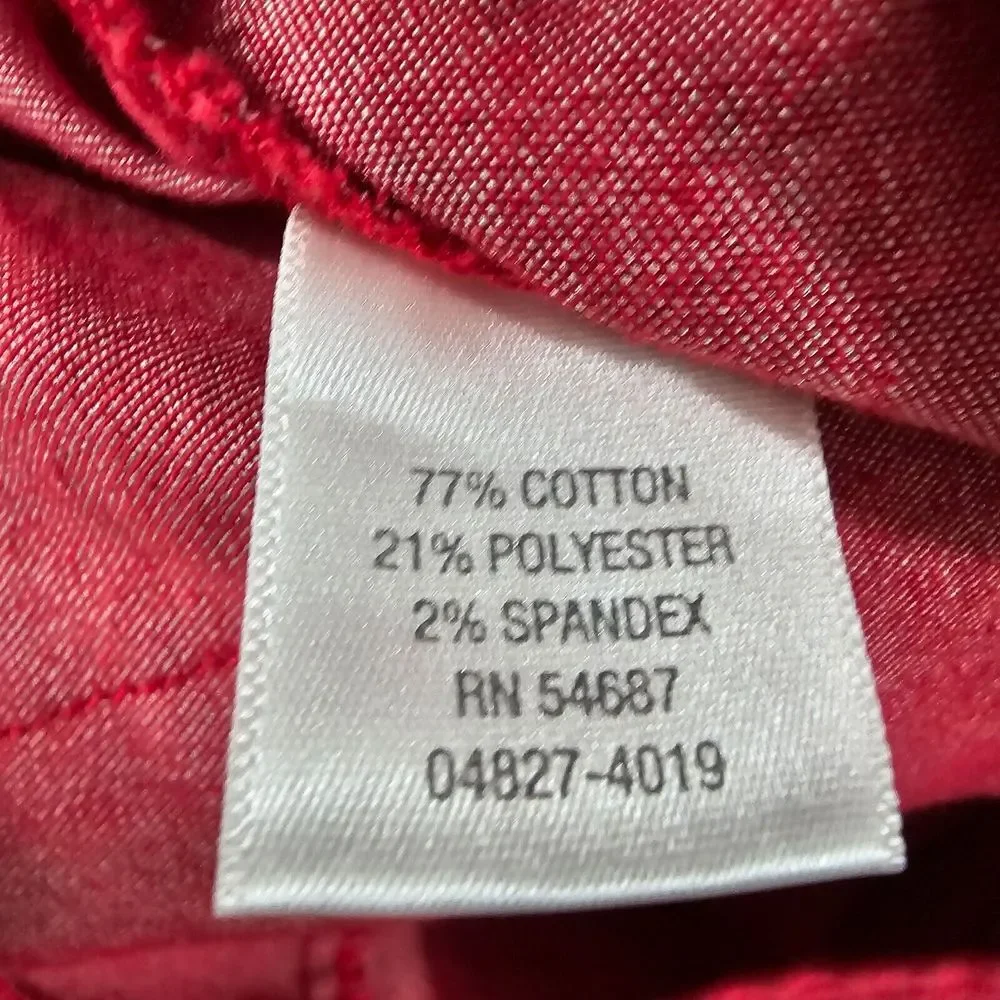 Christopher and Banks Womens Lightweight Jacket Coat‎ Collared Stretch Red Large